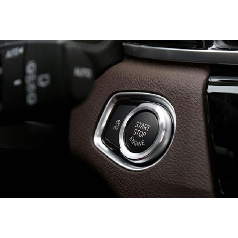 For BMW X2 F39 18- Inner One-Click Startup Button Silver Aluminum Ring Trim