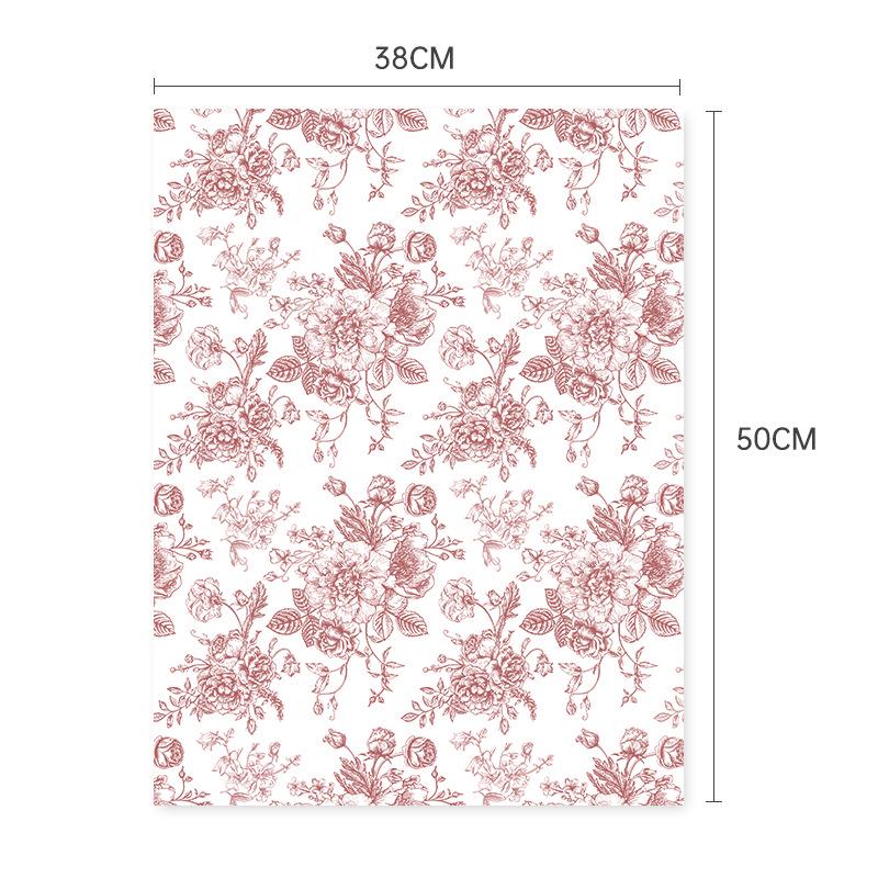 Xinrui Retro Floral Printed Waterproof Wrapping Paper for Flower Bouquets