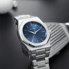 BESTWIN Men's Waterproof Quartz Watch with Butterfly Double Snap Closure