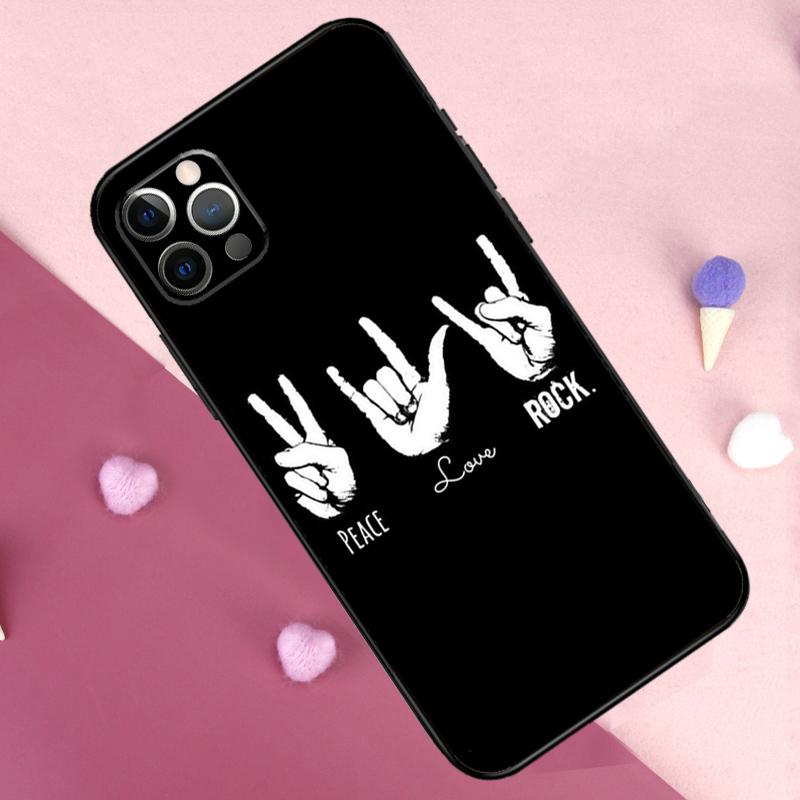 Rock Roll Skull Phone Case For iPhone 17 Pro Max 11 14 15 16 Pro Max Plus 12 13 Mini 17 Air 16e Back Cover