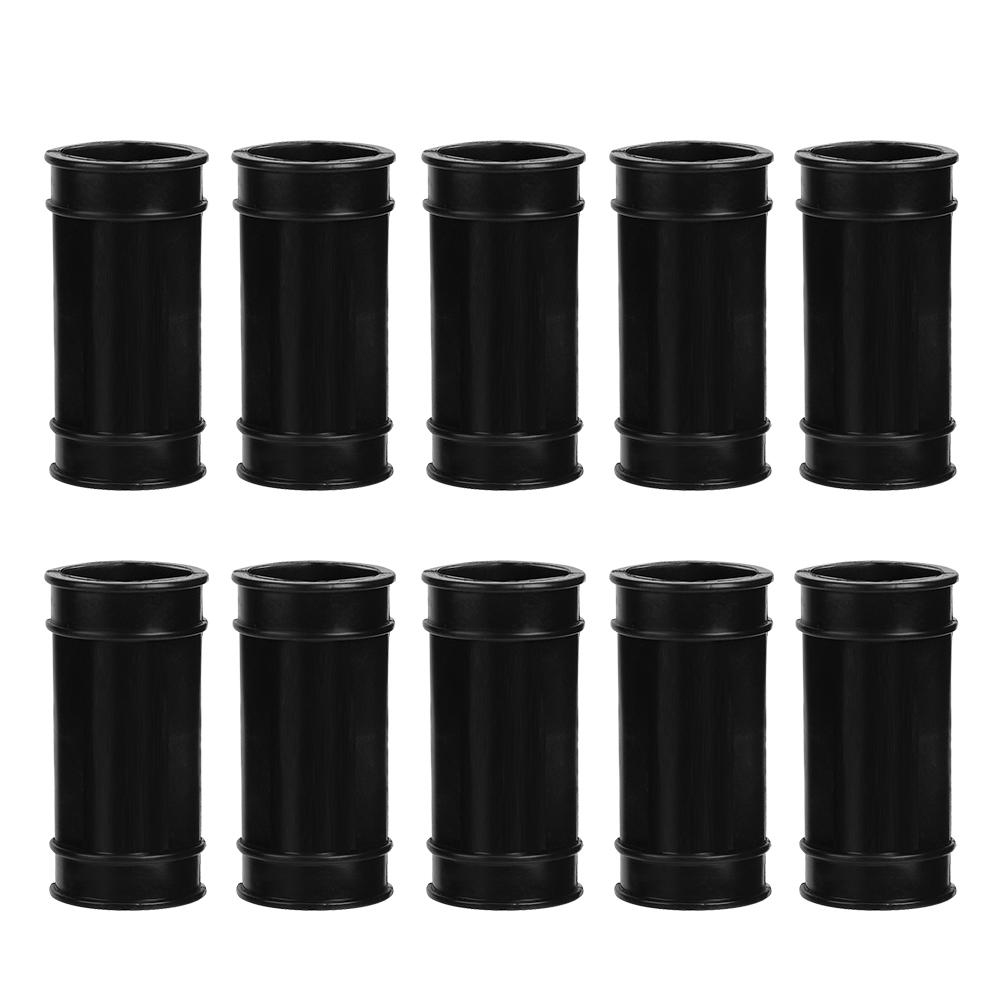 10pcs Plastic Chicken Farm Livestock Poultry Feeding Drinking Water Pipe Adapter ConnectorBlack
