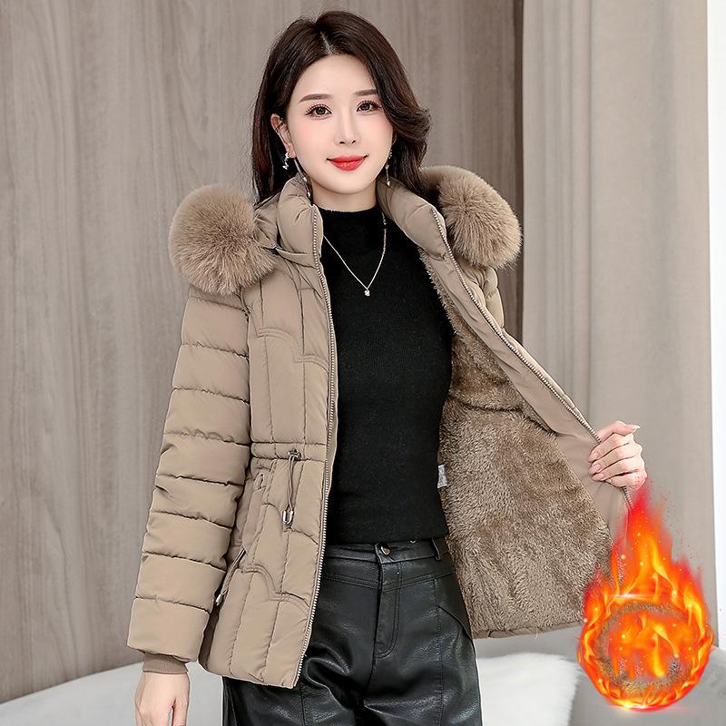 Winter Down Jacket Women Parkas Fashion High-Quality Warm Cotton Padded Coat Ladies Short Overcoat Hooded Overwear Tops