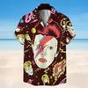 BESTE PRIJS Rock David Bowie Bruin Hawaïaans Shirt