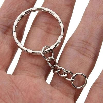 10Pcs Key Rings Keychain with Split Ring Metal Blank Keyfob Key Pendant Charms Holder Link Rings DIY Key Chains Keyring