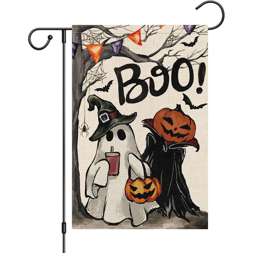 Halloween Garden Flag Double-Sided for Outdoor Use, Small Pumpkin Yard Flag Holiday Outdoor Decoration