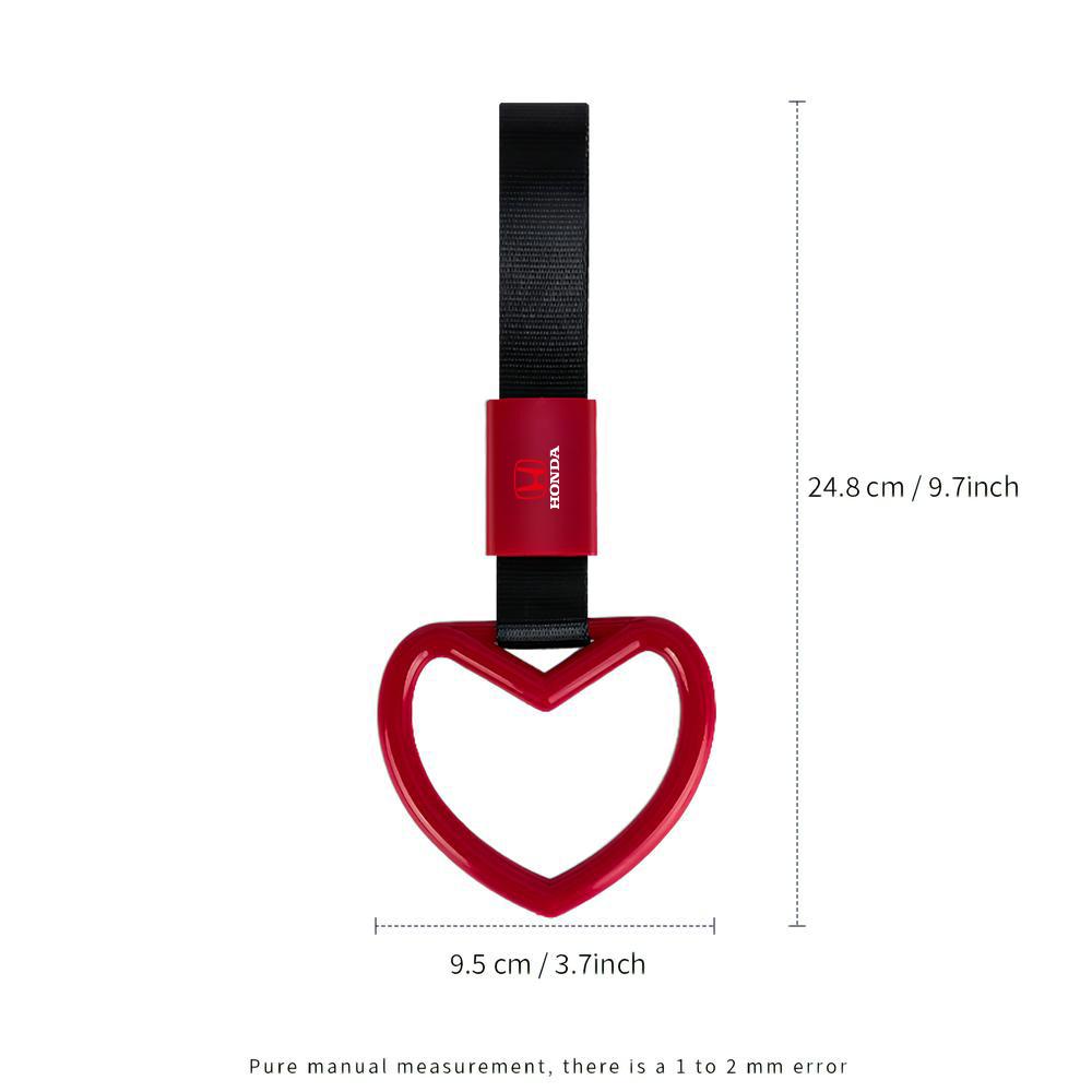 Pgnkd1 Car Tow Strap Tsurikawa Ring Heart JDM Train Bus Handle Hand Strap Styling For Honda Mugen Accord Civic Vezel City Jazz Insight