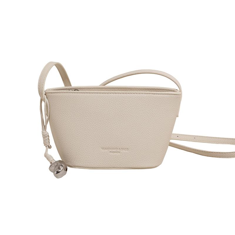 Spring and Summer Hot-selling Models, Niche Fashion and High-quality Lychee Pattern Bucket Bags, Casual Foreign Style Commuting Versatile Messenge