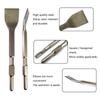 Square Hexagonal Handle Bent Flat Chisel Bit for Electric Pickaxe Head Shovel Hammer Impact Drill Bit (1 Pack)
