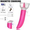 Dildo-Vibrator Klitoris G-Punkt Vibrator Vagina Brustmassage Doppelkopf Sexspielzeug für Frauen Zungenleckpumpe