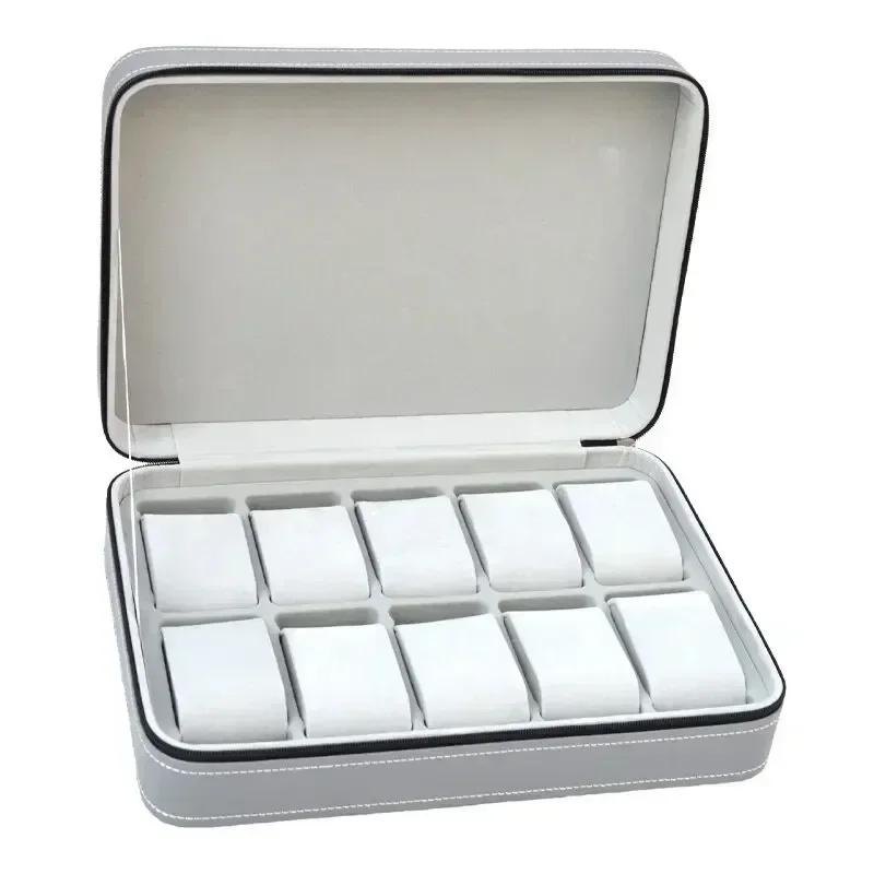 6/10/12 Solts Watches Box Traveling Portable Zipper Watch Case Bracelets Display Box for Dustproof Protection Watch Storage Bag