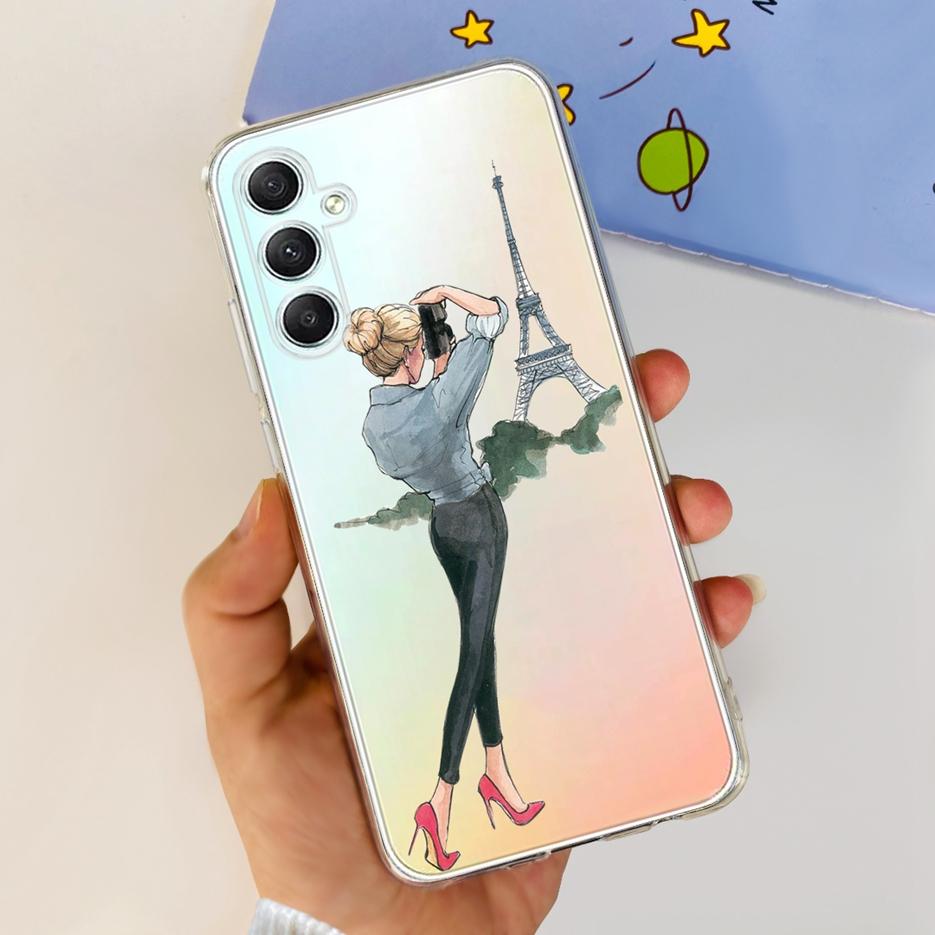 For Samsung Galaxy A15 A25 A35 A55 Case Stylish Painted Cover Soft Silicone Phone Cases For Samsung A55 A 15 25 35 Fundas Bumper