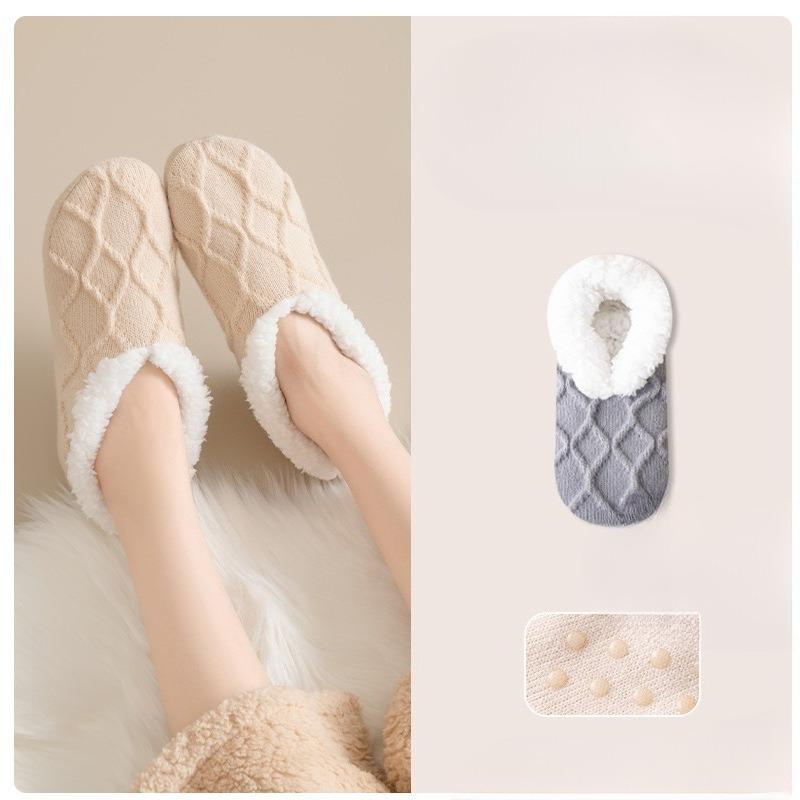 Female Autumn and Winter Plush and Thick Warm Indoor Floor Socks