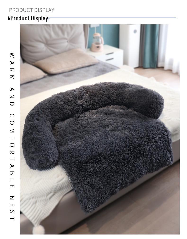 Popular Plush Dog Bed with Blanket - Cozy Pet Nest and Dog Sofa