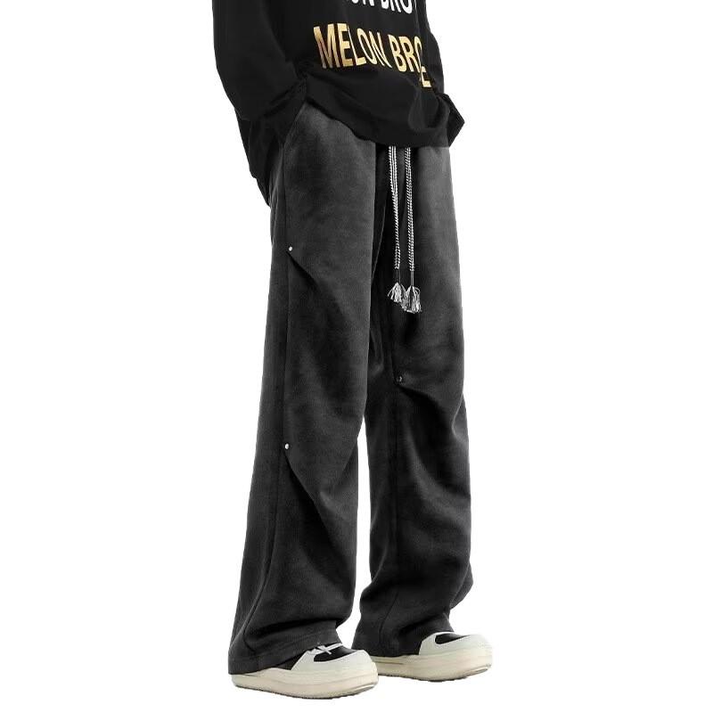 Tie-dye dirty pants men's autumn American high street loose straight casual trousers men's casual trousers