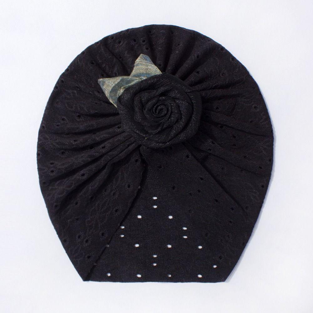 Elastic Baby Hat Flower Infant Cap Beanies Lovely Newborn Baby Girls Turban  Hair Accessories