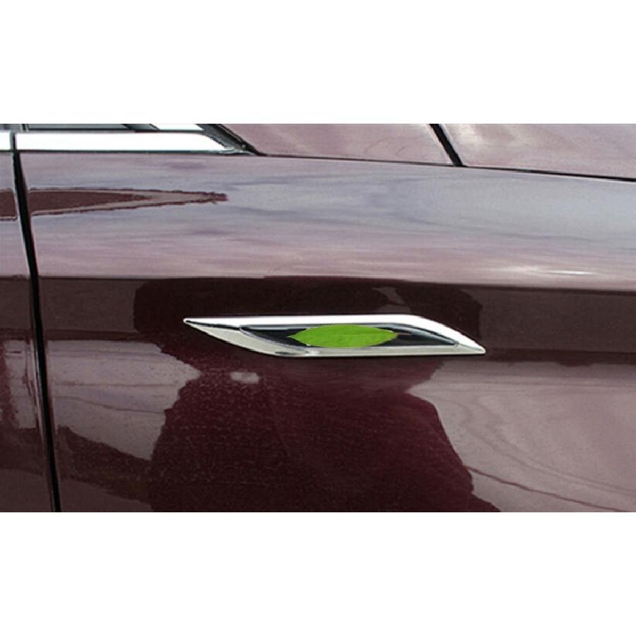 Fit For Lincoln MKZ 2013-2020 Silver Aluminum Front Side Door Fender Cover Trim