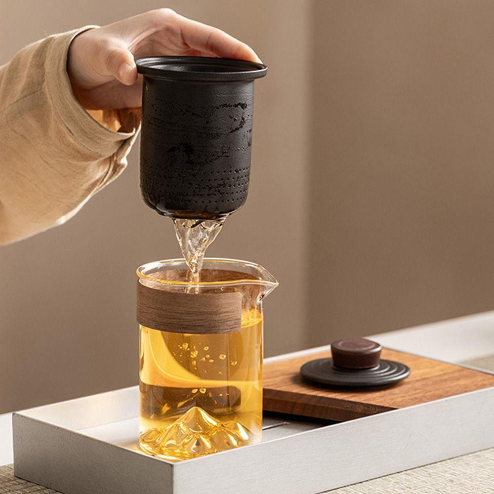 Creative Porcelain Tea Sets Chinese Style Portable Travel Ceramic Teapots Anti-Hot Reusable Mini Tea Cup Set Office