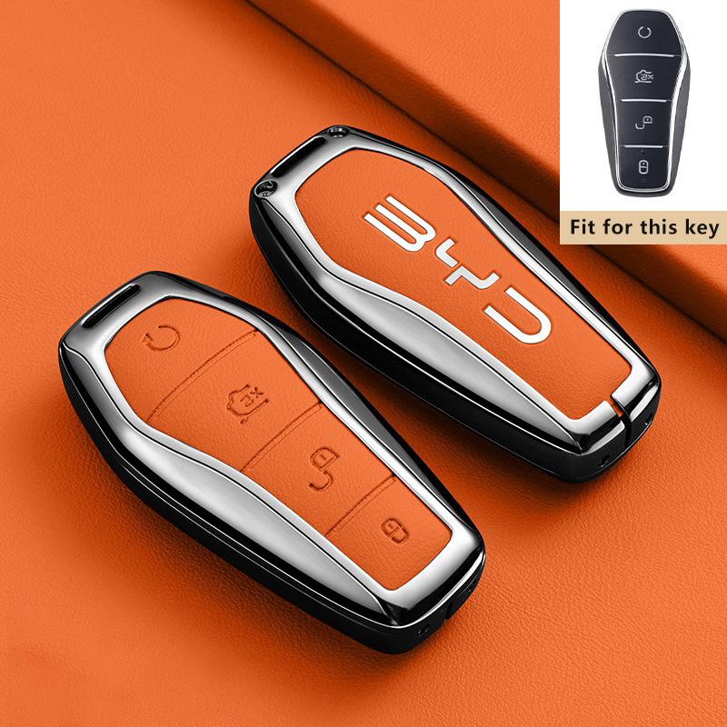 Car Key Case for BYD Song Plus Pro Gm-i 2022 2025 2026 Llavero Keychain Remote Protection Cover Bag Shell Housing Ring Holder Fo