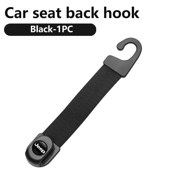For Jeep Car Seat Back Hook Handbag Umbrella Storage Holder Single Holders Cherokee Wrangler JK Gladiator Compass Renegade AMT1