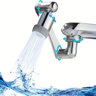 2 Water Outlet Modes: ABS Plastic Kitchen & Bathroom Faucet with Rotating Aerator - Bubble & Shower Modes