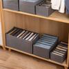 Non Woven Fabric Pants Organizer Foldable Pants Storage Box with Multiple Compartments Durable Trousers Organizers