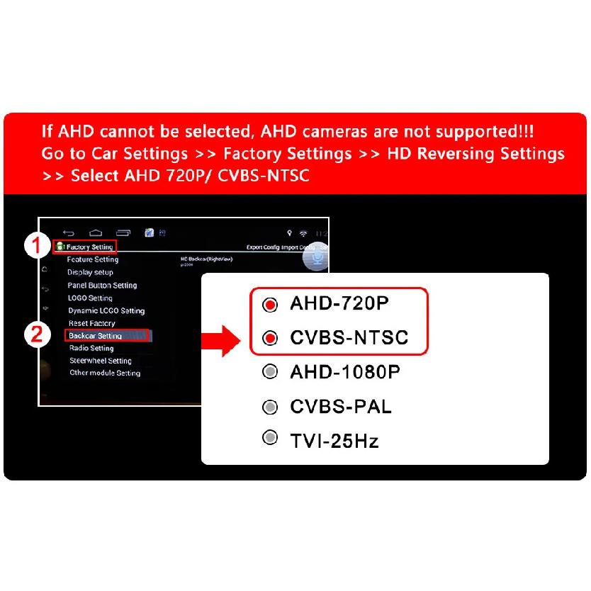 180 degrees 1080P AHD CCD universal front camera without parking line car front view camera parking camera without mirror