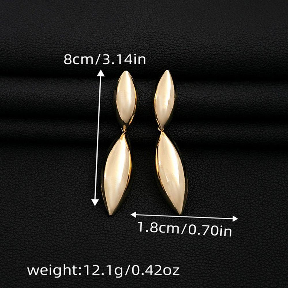 Irregular Teardrop Earrings Modern Design Oval Drop Earrings Lightweight Geometric Earrings  Girl