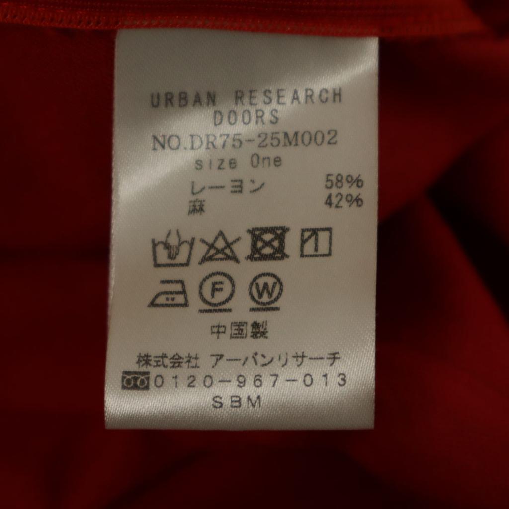 URBAN RESEARCH DOORS Unused Linen Blend Mimole Length Flare Skirt ONE Red Women Used