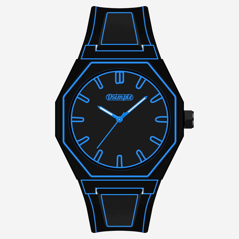 Trendlijn Horloge Stripfiguur Student Twee Dimensionaal Kwarts Horloge Kunst Design Persoonlijkheid Horloge Trend Horloge
