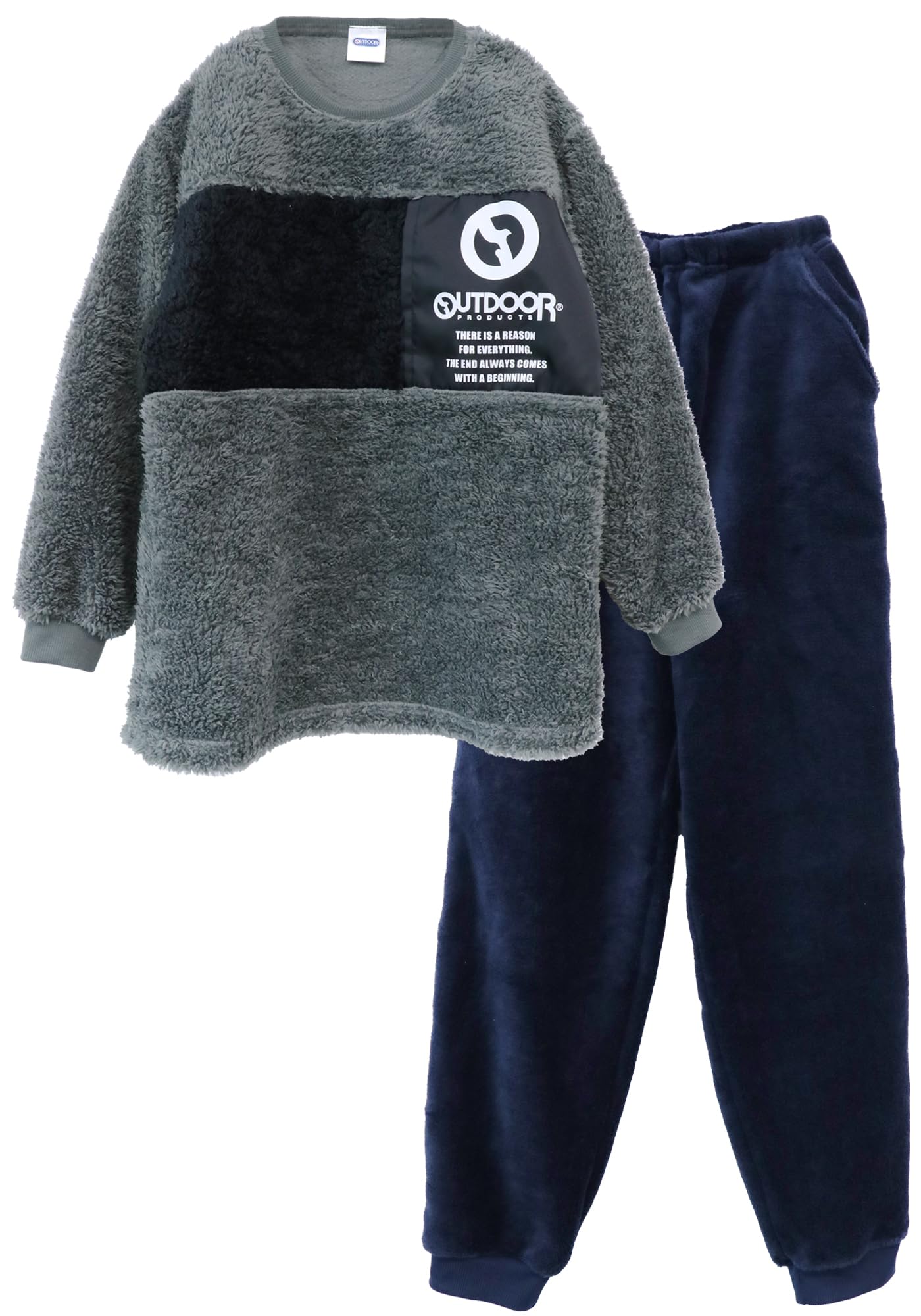 

Kaituck Family OUTDOOR PRODUCTS Kids Long Sleeve Fleece Pajamas for Winter, Sizes 140cm, 150cm, and 160cm (160cm, Charcoal)