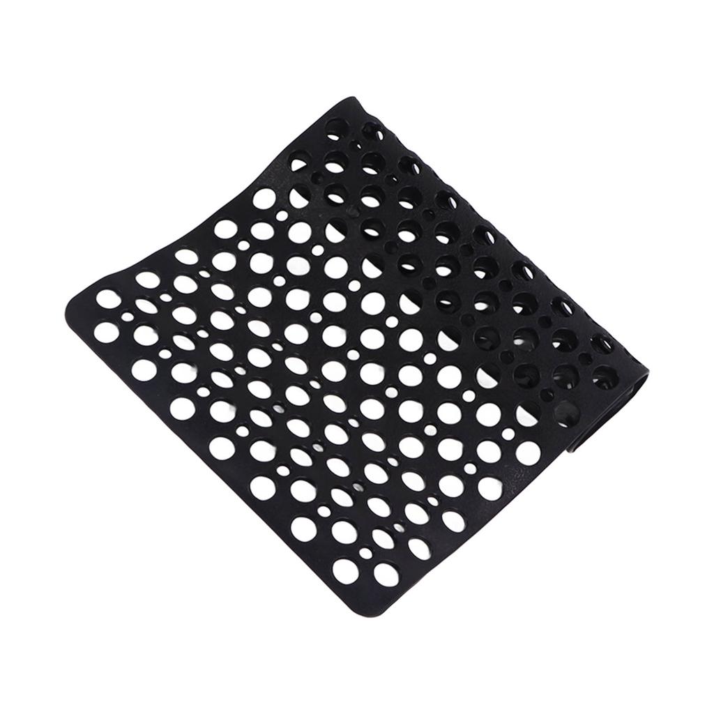 Bathtub Shower Mat TPE Black Non Slip Bath Shower Floor Mat with Drainage Hole Bath Mats for Home Gym Spa 29 X 16 Inch