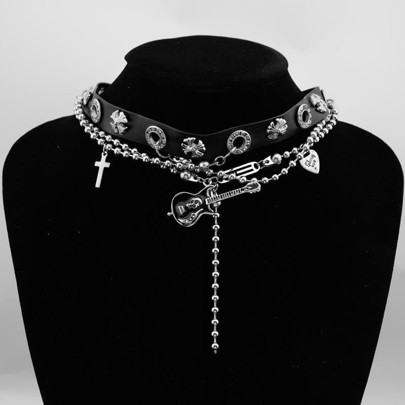 

Сексуальная цепочка с крестом, гитарный воротник-чокер, субкультура, панк-ожерелье, тренд