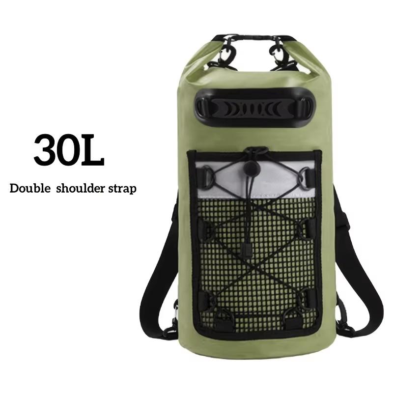30L Floating Dry Bag for Kayaking Swimming Beach Waterproof Water Sports Rafting Boating Backpack Mesh Kayak Roll Top Travel Bag