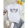 2026 New Summer Angel Wings Printed Men's and Women's Personalized Loose Short Sleeved Summer New Fashionable Casual T-shirt