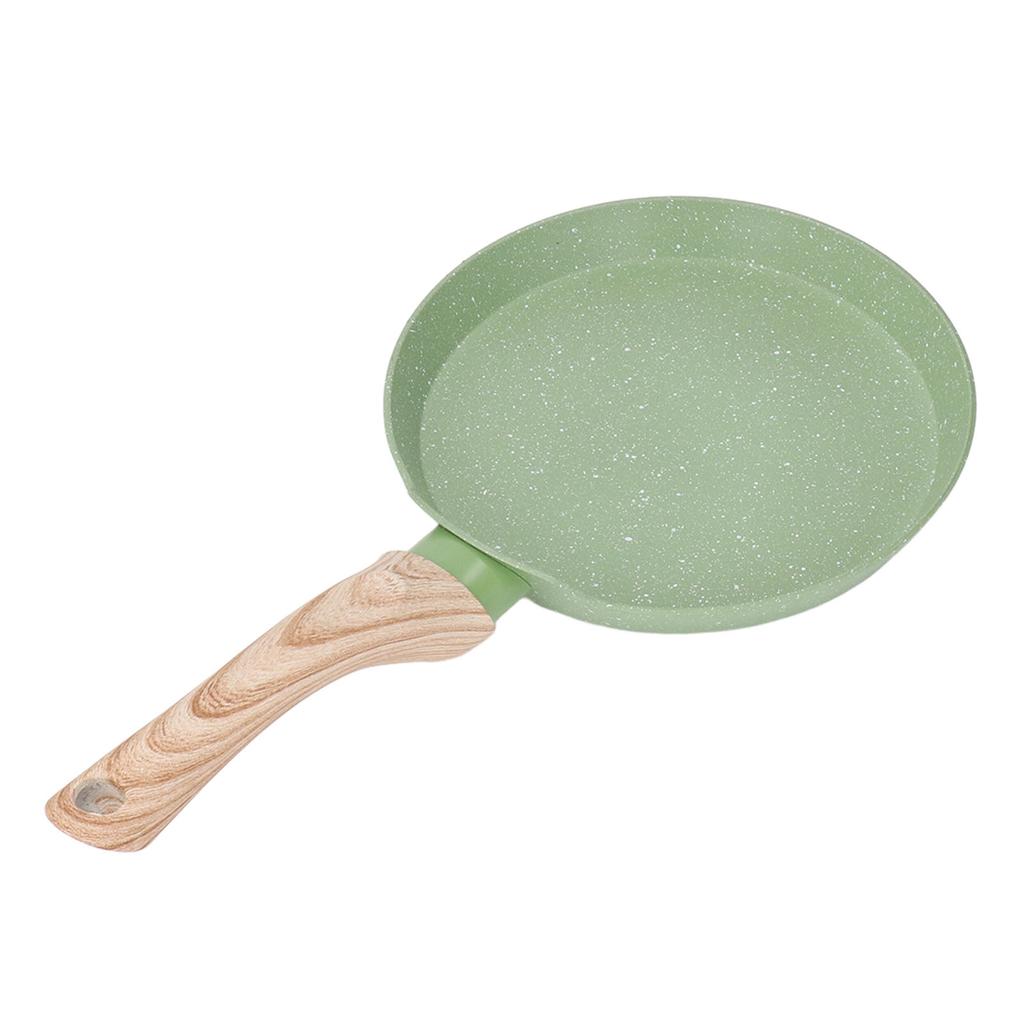 Frying Pan Wood Handle Aluminum Alloy Cooking Skillet Fast Heating Non Stick Omelet Pan for Home Kitchen