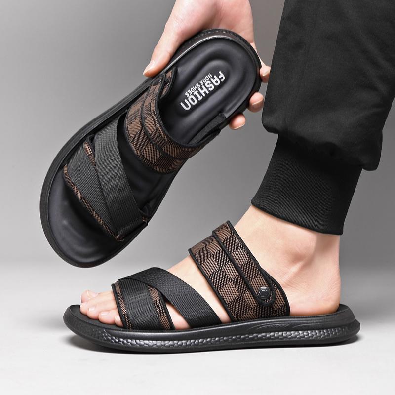 Men's High Quality Casual Sandals Summer Outdoor Waterproof Anti Slip Soft Sole Comfort Beach Shoes Fashion Lazy Driving Slipper