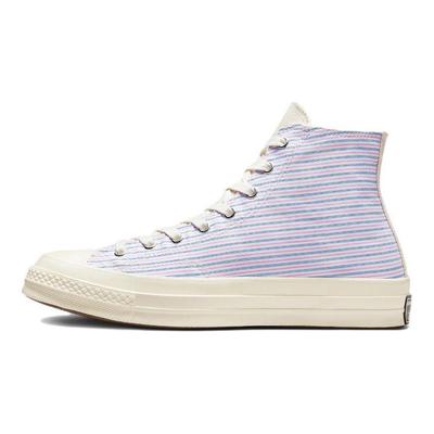 Chuck 70 High Multi-Color Retro Stripes Unisex Sneakers White Egret A00457C