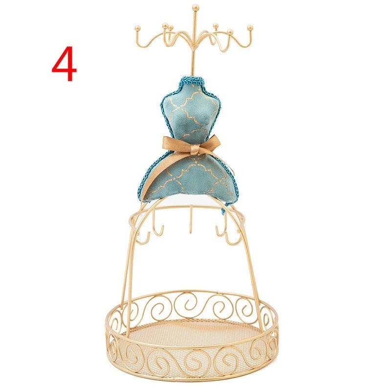 

Ретро Скандинавская Подставка для Ювелирных Изделий Павлиний Синий Бронзирование Вращающаяся Стойка Держатель для Серег Органайзер для Ожерелий Колец Подвесок Браслетов 4