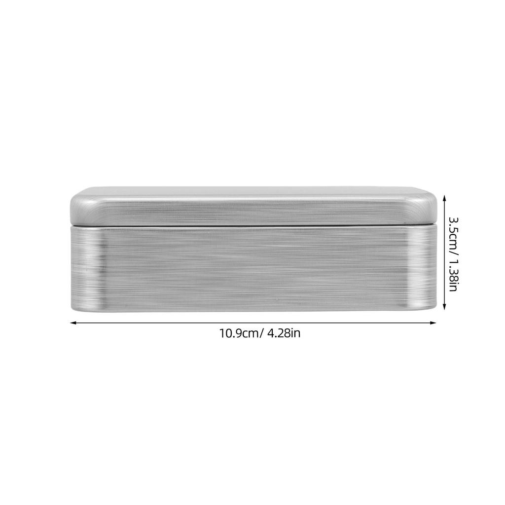 Scatola in banda stagnata spazzolata Contenitore metallico decorativo Portatile Contenitore per tè Organizer per gioielli Mini scatola di latta per casa Ufficio