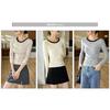 Women Polka Dot Color Block Long Sleeve Slim Fit Vintage Bottoming T Shirt
