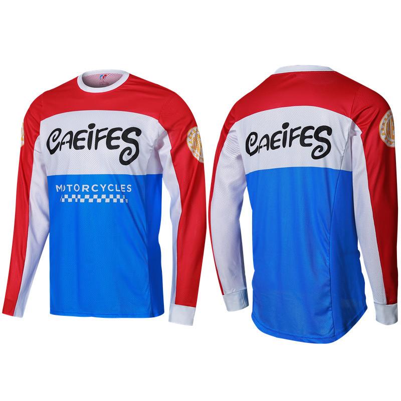 Off-road motorcycle jackets, bicycle downhill wear, outdoor cycling, retro T-shirts, casual running S