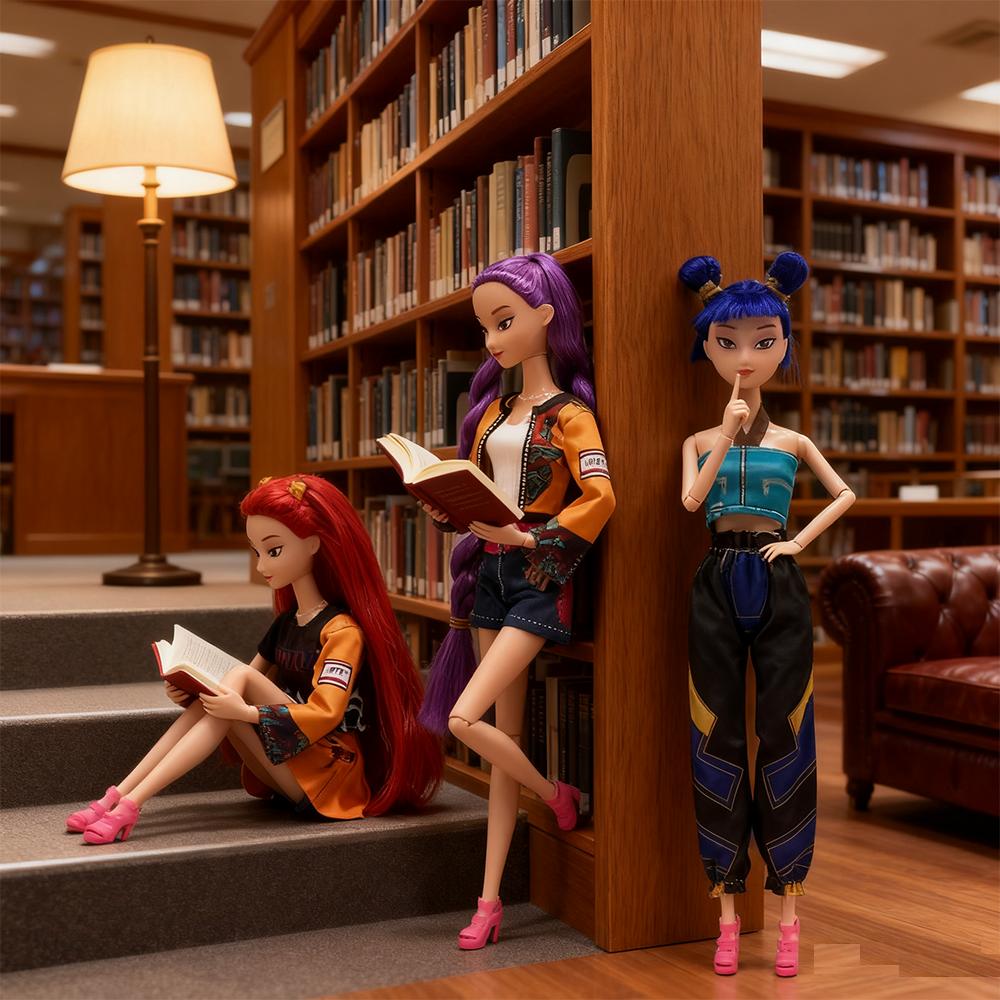 @@ Kpop Demon Hunters Figure - Rumi & Zoi Vinyl Doll with Mask, Trendy Anime Themed Gift for Christmas Birthday ....