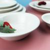 Abay Milky White Glazed Ceramic Fish Plate