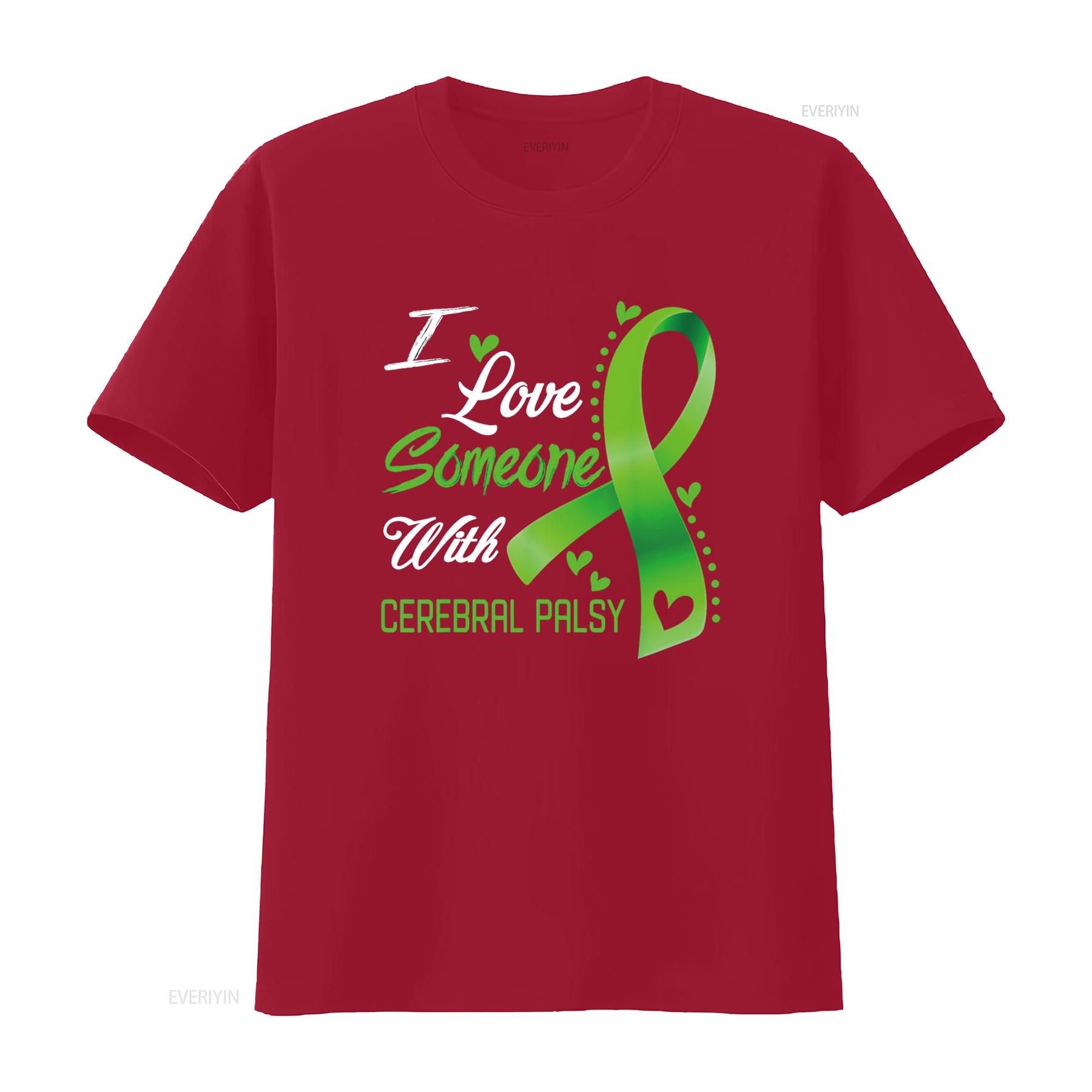 I Love Someone With Cerebral Palsy Awareness T Shirt vintage Washed Top For Everyday Wear designer clothes fashion Breathable S