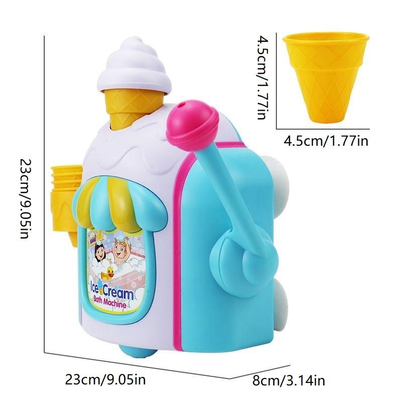 Child Bathroom Ice Cream Machine Bubble Machine Bath Cartoon Manual Bubbles Manufacturing Machine