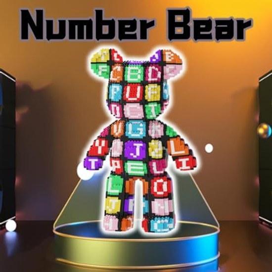 Number Graffiti Bear Brick Micro Building Block Set (3688 pieces) Animal Wink Toys Blocks Gift Adults