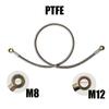 0-90° PTFE Öl-Pipeline-Schlauch 8~10~12mm Hohlanschluss 30-500CM Geflochtene Kraftstoffölleitung Hohe Temperaturbeständigkeit Motorrohr