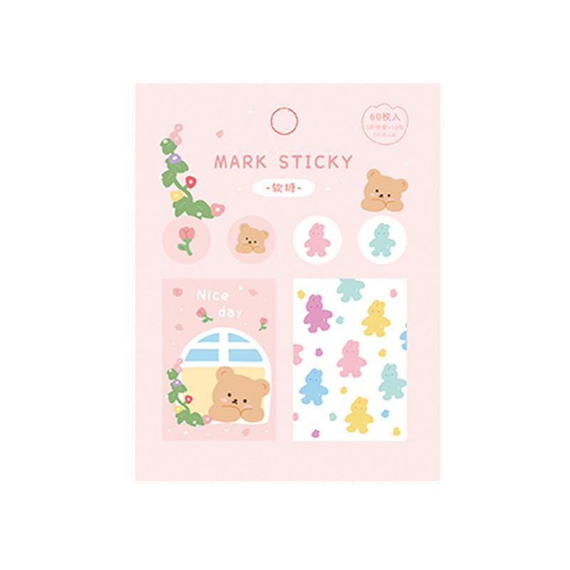 Tags Stickers Cartoon Gift Classification Sticky Notes Hand Ledger Instructions Small Mark Numbers Bookmarks Kawai Supplies
