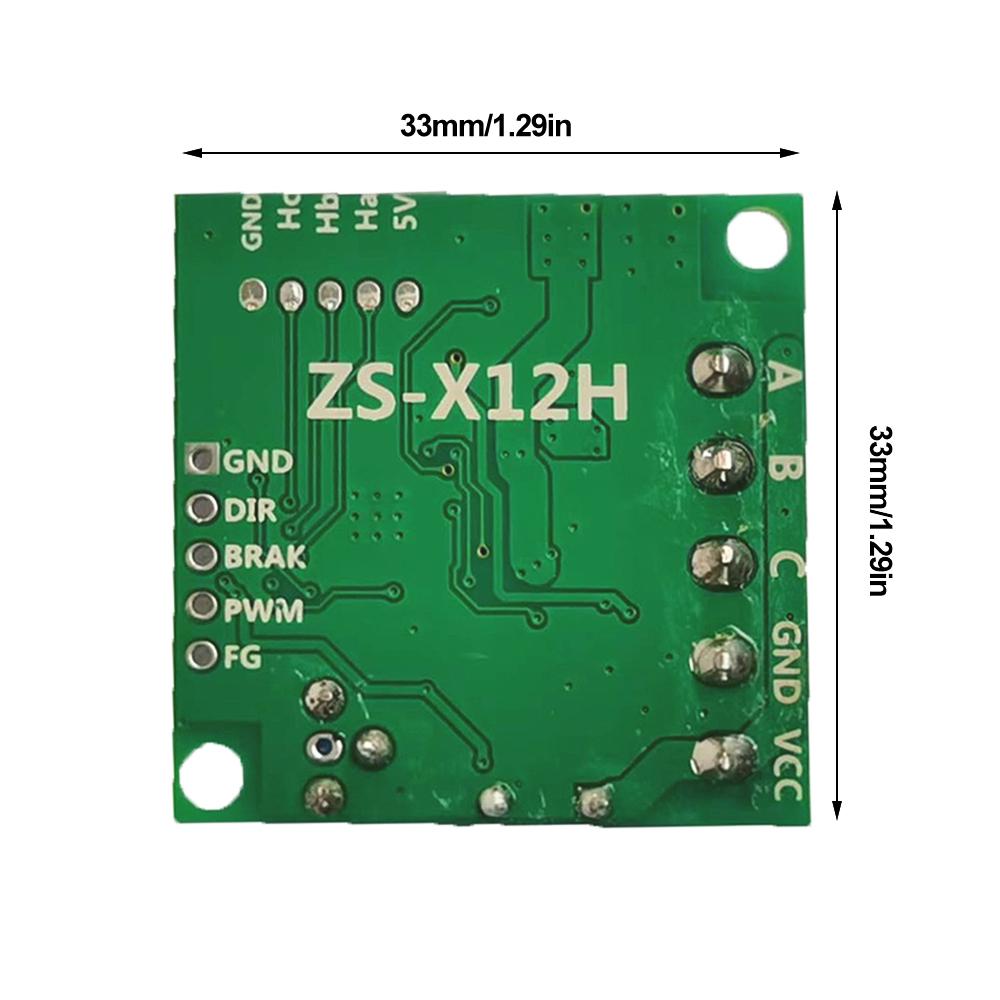 ZS-X12H 3-phase Brushless Motor Speed Controller Motor Board Driver Module with Hall Lead-out Cable Potentiometer DC 6-28V