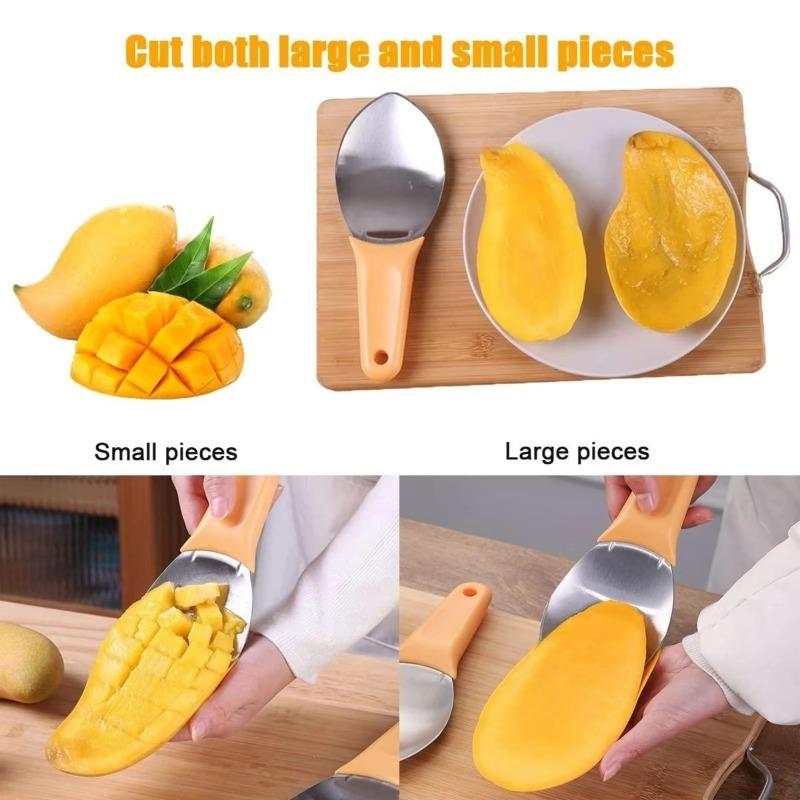 Multifunctional Fruits Peeling Spoon Mango Meat Separator Cutter Home Kitchen Gadgets Fruits Watermelon Cutting Digging Spoon